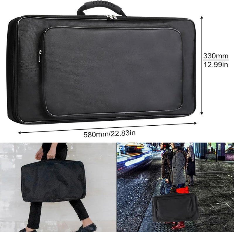 REMAGIC Guitar Effects Pedal Board Carry Bag, Guitar Portable Gig Bag Effects Pedal Case for Micro Controllers, Keyboards, and Multi-Effects Pedals, Carrying Bag Large Capacity Pocket Ideal for Guitar Lover - Image 4